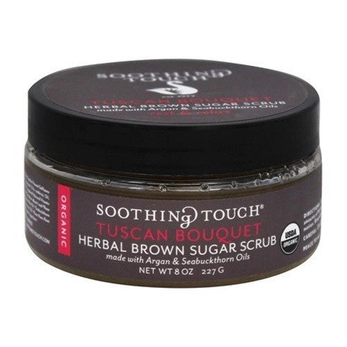 Soothing Touch Organic Herbal Brown Sugar Scrub, Tuscan Bouquet, 8 Oz